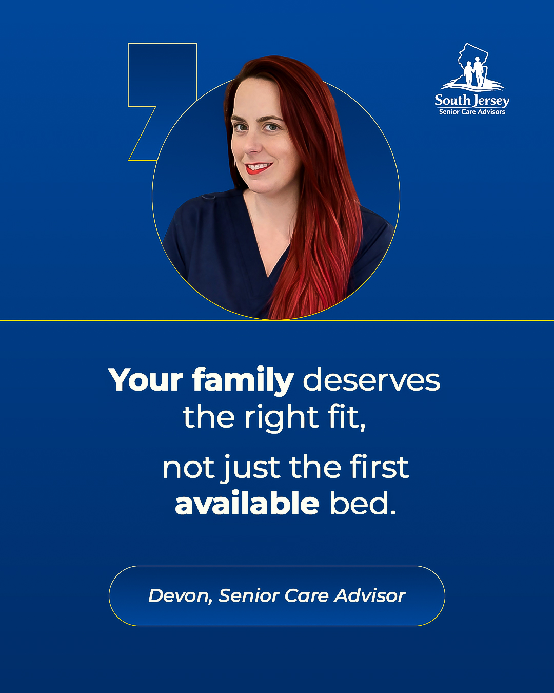 Advisor Quote Card Quote card graphic with a confident advisor line overlaid on a clean navy portrait — Instagram graphic design by Motakabbir Hossan